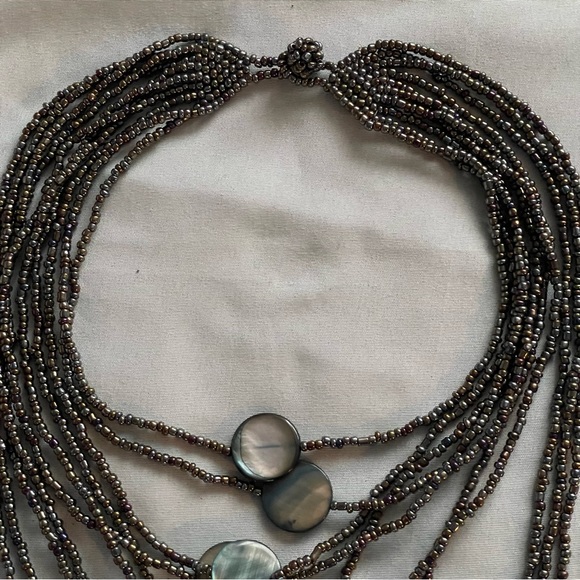 Beads Layered Necklace and bracelet jewelry set Litmus - Picture 4 of 7